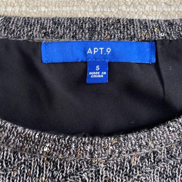 Apt.9 Gray Sequin Asymmetrical Sweater - Small - Picture 10 of 11